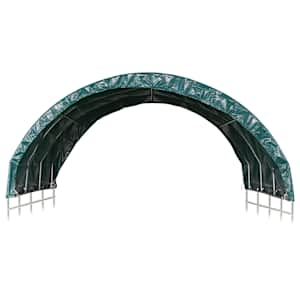 Přístřešek pro zvířata PVC 3,7 x 3,7 m zelený - obrázek 3