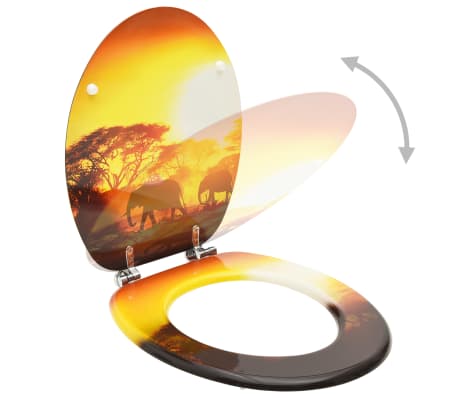 vidaXL WC Kl&oacute;setts&aelig;ti me&eth; Loki 2 stk MDF Gresjumynstur