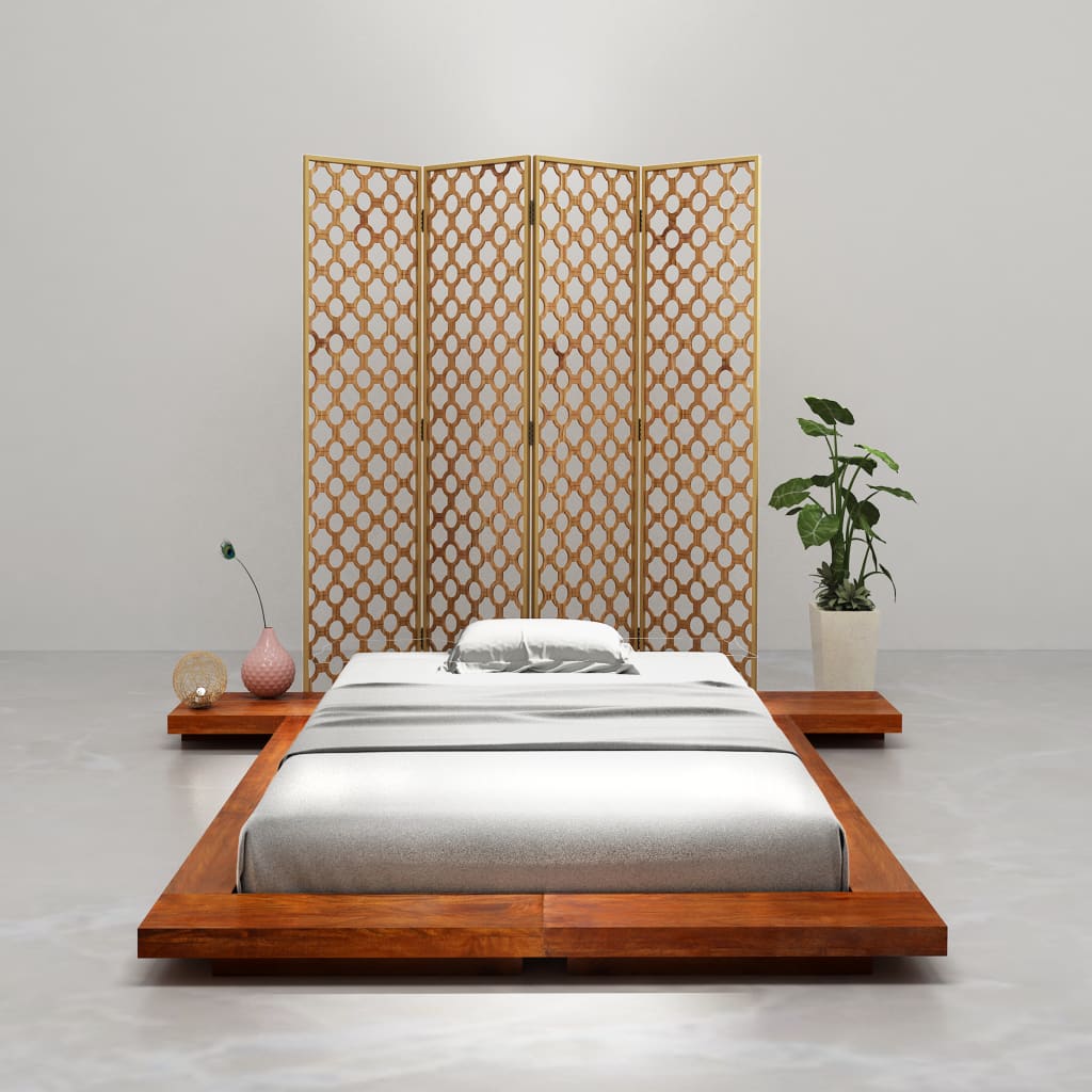 Estrutura p/ futon japonês madeira acácia maciça 90x200 cm