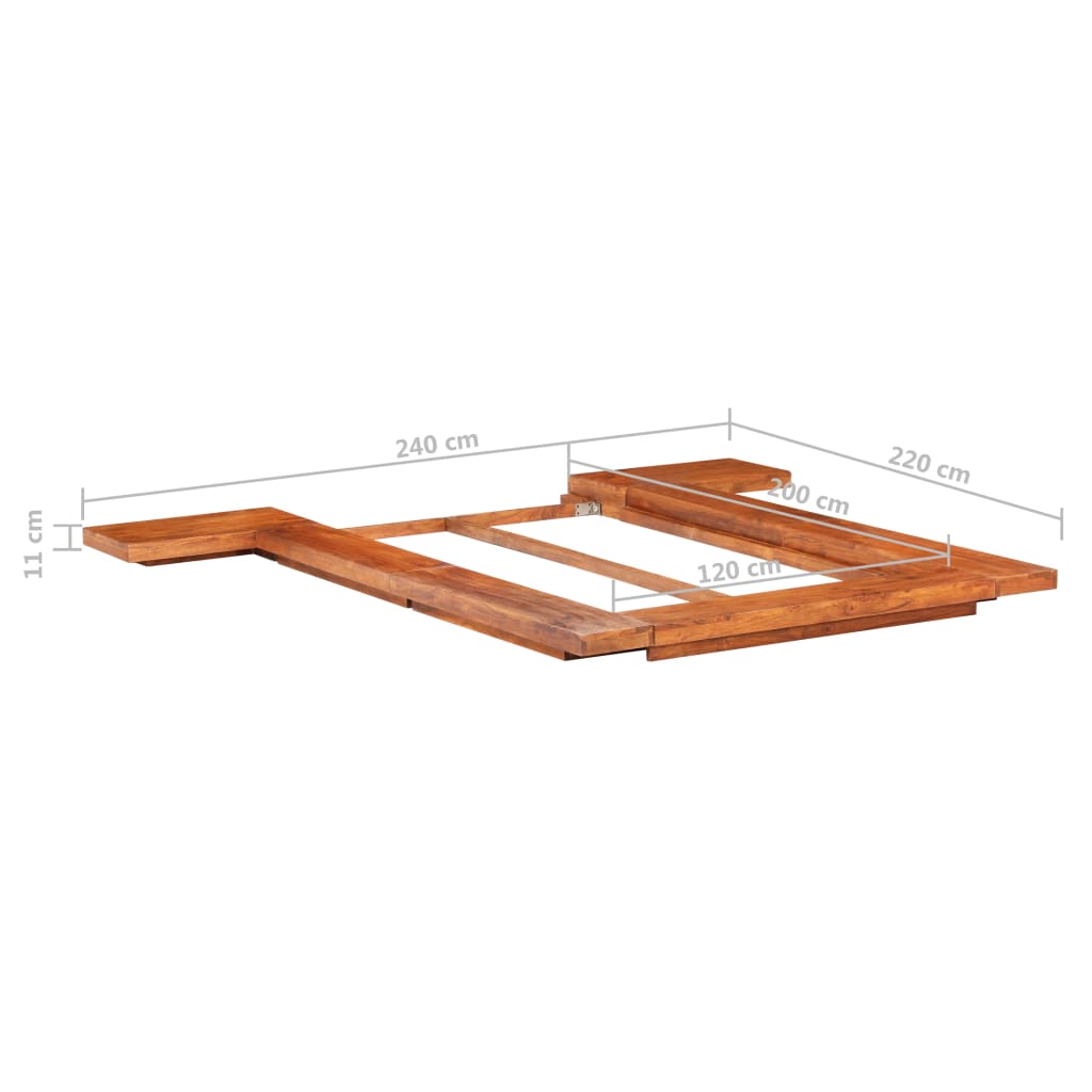 Japanese Futon Bed Frame Solid Acacia Wood 120×200 cm – Home and Garden .