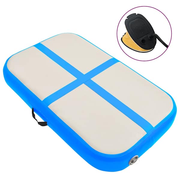 vidaXL t&auml;ispumbatav v&otilde;imlemismatt pumbaga 60x100x10 cm PVC sinine
