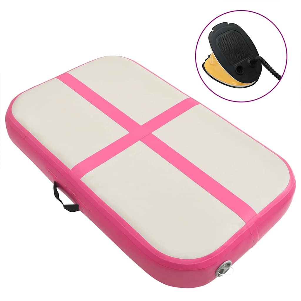 vidaXL Nafukovací žíněnka s pumpou 60 x 100 x 15 cm PVC růžová