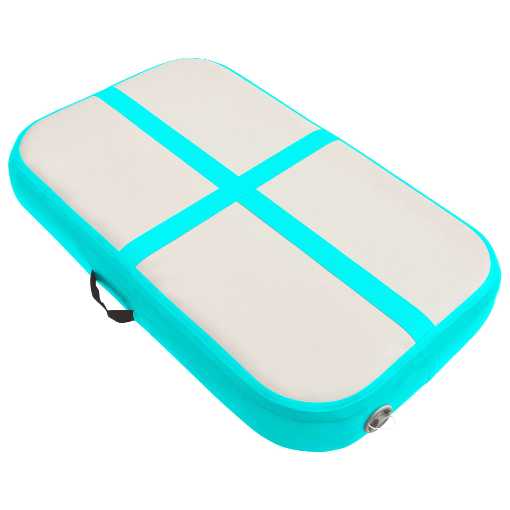 vidaXL zöld PVC felfújható tornamatrac pumpával 60 x 100 x 15 cm