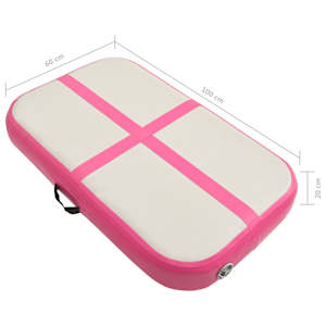 Nafukovací žíněnka s pumpou 60 x 100 x 20 cm PVC růžová - obrázek 16