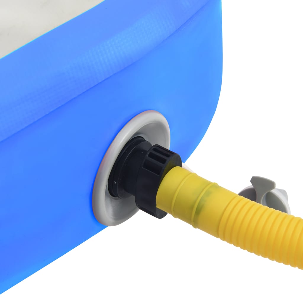 Kék PVC felfújható tornamatrac pumpával 60 x 100 x 20 cm 