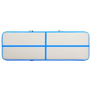 Nafukovací žíněnka s pumpou 400 x 100 x 15 cm PVC modrá - obrázek 4