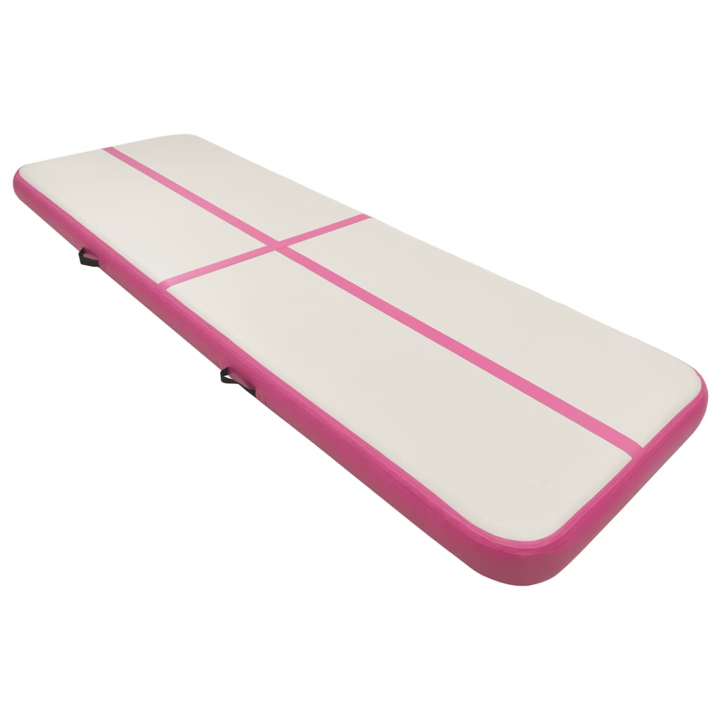 vidaXL Nafukovacia žinenka s pumpou 500x100x15 cm, PVC, ružová