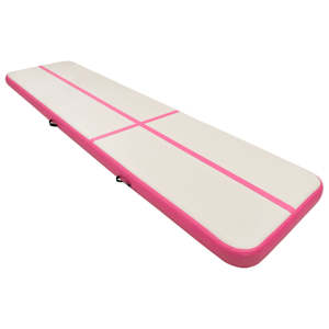 Nafukovací žíněnka s pumpou 600 x 100 x 15 cm PVC růžová - obrázek 2