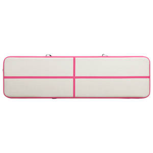 Nafukovací žíněnka s pumpou 600 x 100 x 15 cm PVC růžová - obrázek 4