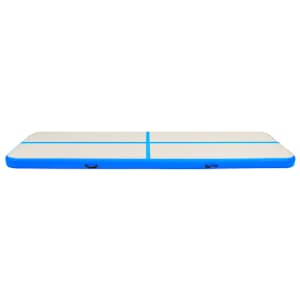 Nafukovací žíněnka s pumpou 600 x 100 x 15 cm PVC modrá - obrázek 3