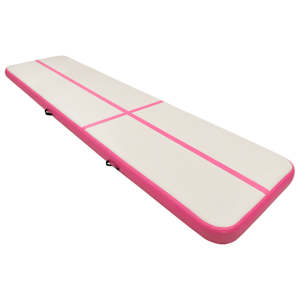 Nafukovací žíněnka s pumpou 700 x 100 x 15 cm PVC růžová - obrázek 2
