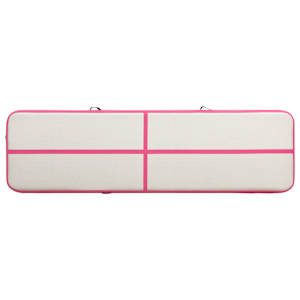 Nafukovací žíněnka s pumpou 700 x 100 x 15 cm PVC růžová - obrázek 4
