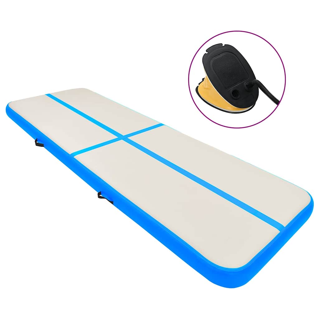 vidaXL Nafukovací žíněnka s pumpou 400 x 100 x 20 cm PVC modrá