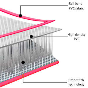 Nafukovací žíněnka s pumpou 500 x 100 x 20 cm PVC růžová - obrázek 11