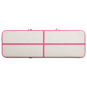 Nafukovací žíněnka s pumpou 500 x 100 x 20 cm PVC růžová - obrázek 4