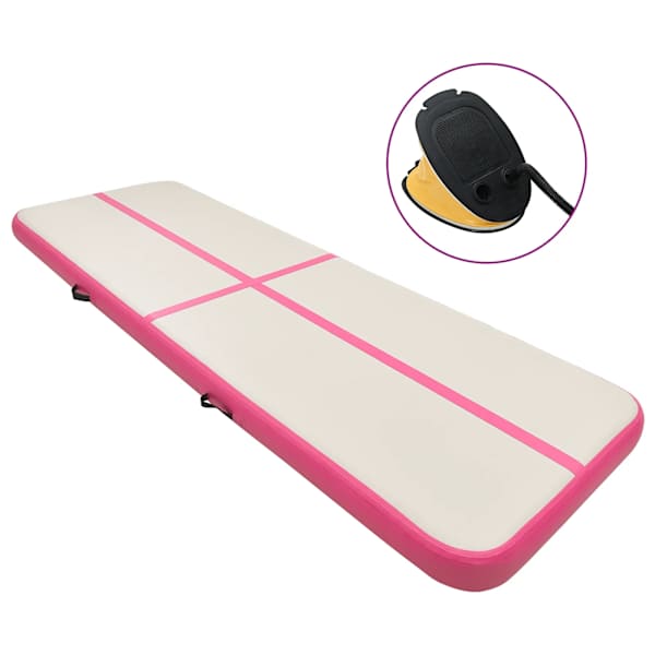 vidaXL t&auml;ispumbatav v&otilde;imlemismatt pumbaga 700x100x20 cm PVC roosa