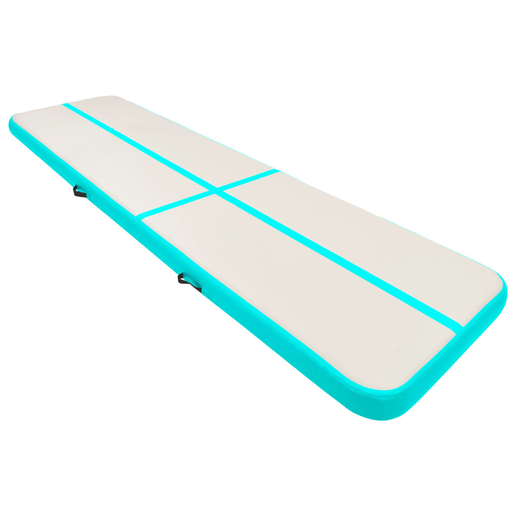 vidaXL Nafukovacia žinenka s pumpou 700x100x20 cm, PVC, zelená
