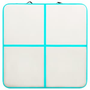 Nafukovací žíněnka s pumpou 200 x 200 x 10 cm PVC zelená - obrázek 4