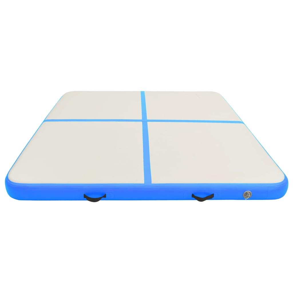 Thumbnail - vidaXL Aufblasbare Gymnastikmatte mit Pumpe 200x200x20 cm PVC Blau