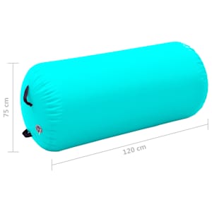 Nafukovací cvičební válec s pumpou 120 x 75 cm PVC zelený - obrázek 11