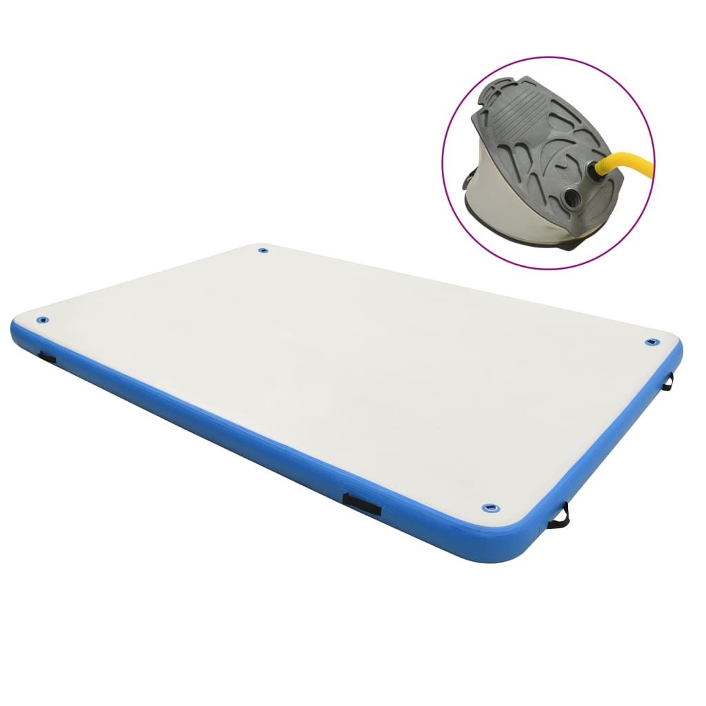 Inflatable Floating Deck Blue and White Water Platform Multi Sizes vidaXL