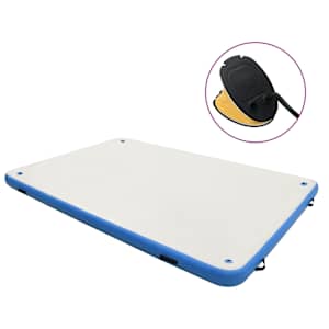 Napihljiva plavajoča deska modra in bela 300x300x15 cm