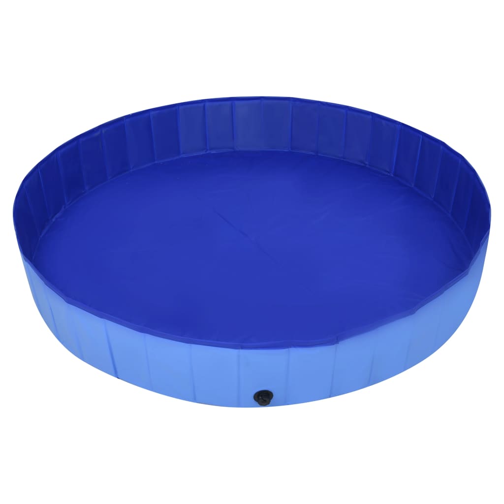 Piscine pliable et résistante bleu pour chiens en PVC - 300x40 cm