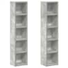 vidaXL CD-kapid, 2 tk, betoonhall, 21 x 16 x 93,5 cm, puitlaastplaat