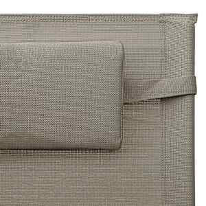 Zahradní lehátka 2 ks textilen taupe a šedé - obrázek 7