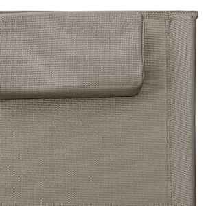 Zahradní lehátko textilen taupe a šedé - obrázek 6