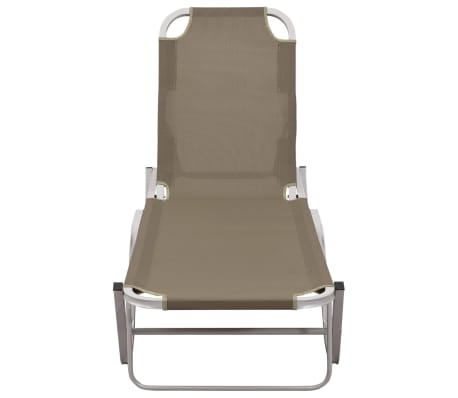 vidaXL Sonnenliege Aluminium und Textilene Taupe