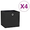 vidaXL mittekootud kangast hoiukastid 4 tk, 28 x 28 x 28 cm, must