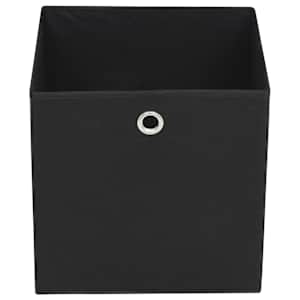 Úložné boxy 4 ks netkaná textilie 28 x 28 x 28 cm černé - obrázek 4