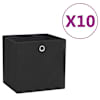 vidaXL mittekootud kangast hoiukastid 10 tk, 28 x 28 x 28 cm, must