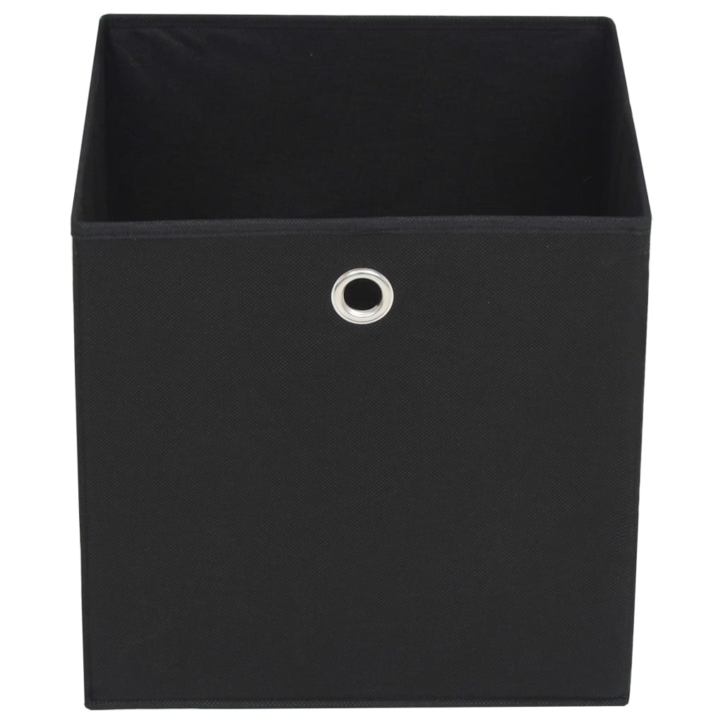 Úložné boxy 10 ks, netkaná textília 28x28x28 cm, čierne