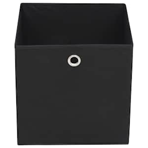 Úložné boxy 10 ks netkaná textilie 28 x 28 x 28 cm černé - obrázek 4