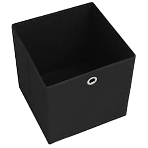 Úložné boxy 10 ks netkaná textilie 28 x 28 x 28 cm černé - obrázek 5