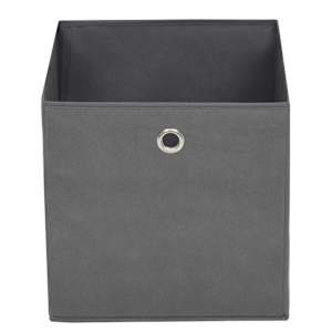 Úložné boxy 10 ks netkaná textilie 28 x 28 x 28 cm šedé - obrázek 4