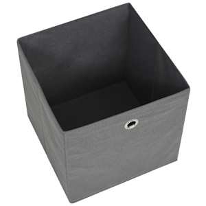 Úložné boxy 10 ks netkaná textilie 28 x 28 x 28 cm šedé - obrázek 5