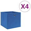vidaXL mittekootud kangast hoiukastid 4 tk, 28 x 28 x 28 cm, sinine