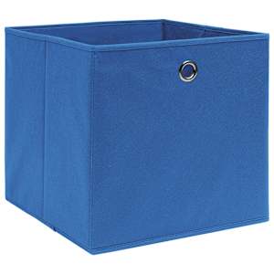 Úložné boxy 10 ks netkaná textilie 28 x 28 x 28 cm modré - obrázek 2