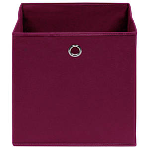 Úložné boxy 10 ks netkaná textilie 28x28x28 cm tmavě červené - obrázek 3