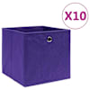 vidaXL mittekootud kangast hoiukastid 10 tk, 28 x 28 x 28 cm, lilla