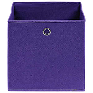 Úložné boxy 10 ks netkaná textilie 28 x 28 x 28 cm fialové - obrázek 3