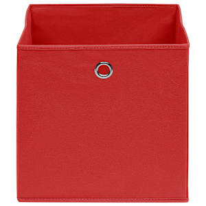Úložné boxy 10 ks netkaná textilie 28 x 28 x 28 cm červené - obrázek 3
