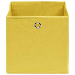 Úložné boxy 10 ks netkaná textilie 28 x 28 x 28 cm žluté - obrázek 3