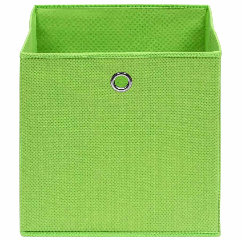 vidaXL Opbergboxen 4 st 28x28x28 cm nonwoven stof groen, foto 3