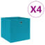  vidaXL 4 db babakék nem szőtt szövet tárolódoboz 28 x 28 x 28 cm termék 2. képe