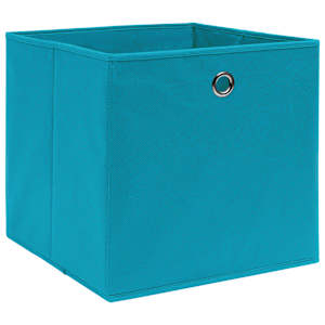 Úložné boxy 10 ks netkaná textilie 28 x 28 x 28 cm bledě modré - obrázek 2