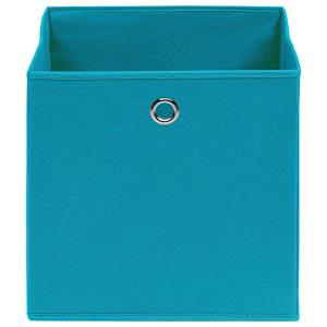 Úložné boxy 10 ks netkaná textilie 28 x 28 x 28 cm bledě modré - obrázek 3